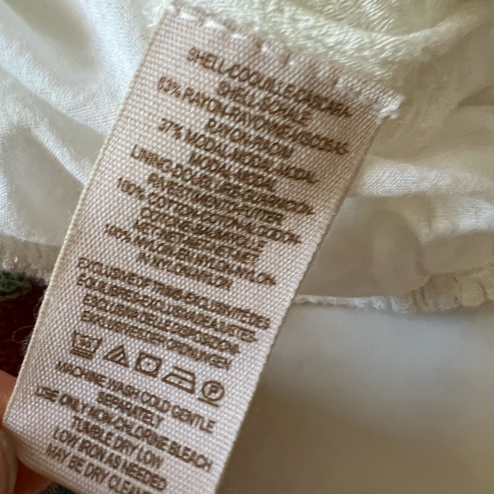 Free People Ivory Lace Floral Embroider Peasant Blouse — Size S, NWT $128 - Picture 4 of 6